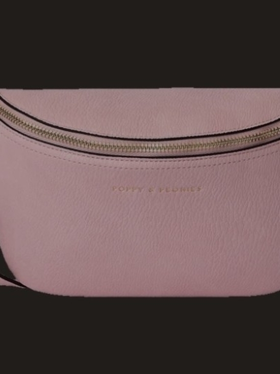 Poppy & Peonies Handbags - Poppy & Peonies Pink Crossbody Bag with Gold Hardware